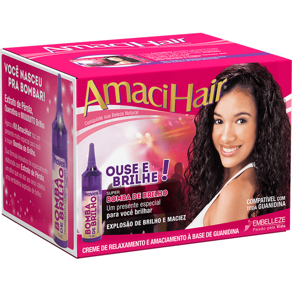 Creme Relaxante AmaciHair Ouse e Brilhe Bomba de Brilho