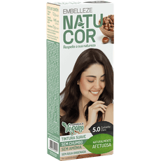 Tinta-de-Cabelo-Natucor-Naturalmente-Afetuosa-Castanha-Castanho-Claro-5.0-Kit-Completo-KIT-C