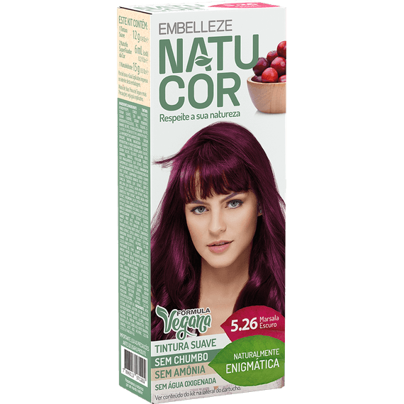 Tinta-de-Cabelo-Natucor-Naturalmente-Enigmatica-Marsala-Escuro-5.26-KIT-Completo-KIT-C