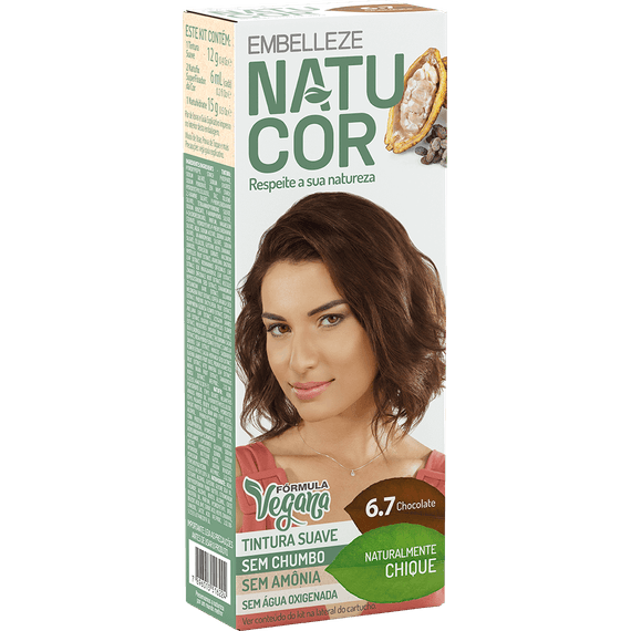 Tinta-de-Cabelo-Natucor-Naturalmente-Chique-Chocolate-6.7-KIT-Completo-KIT-C