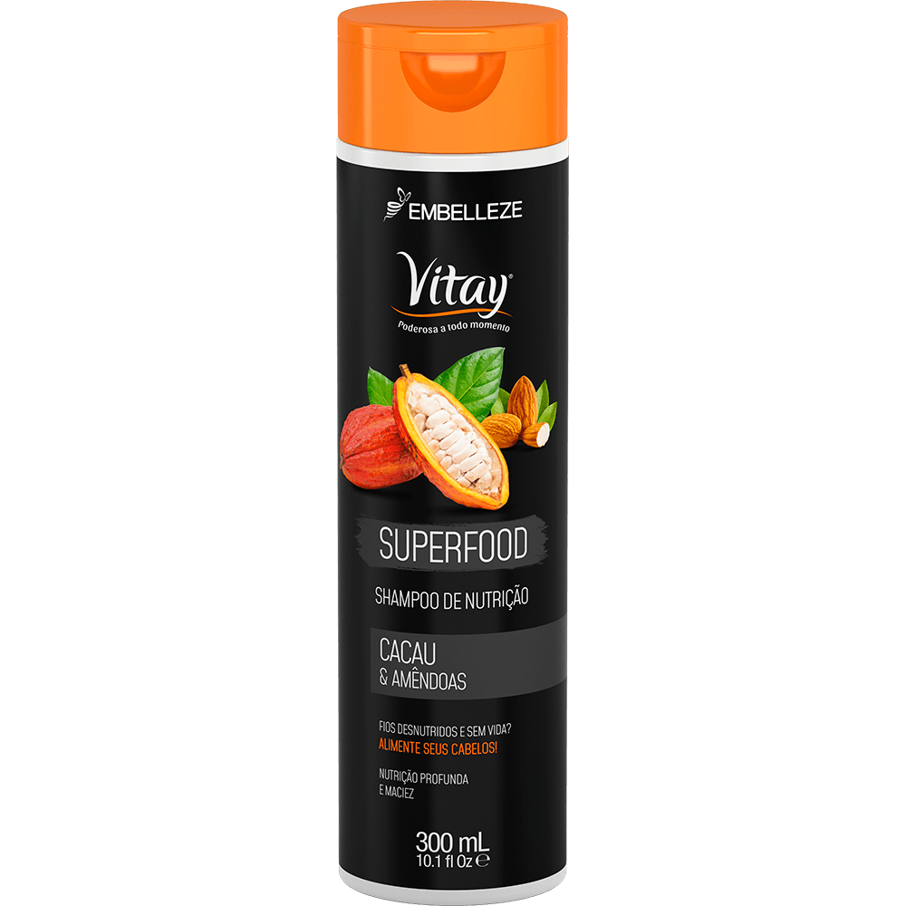 Shampoo Vitay Superfood Cacau e Amêndoas 300ML 300ML