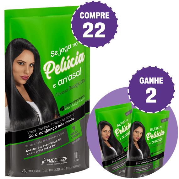 Kit Compre 22 e Ganhe 2 Henê Pelúcia Morena Desejada Pouch KIT