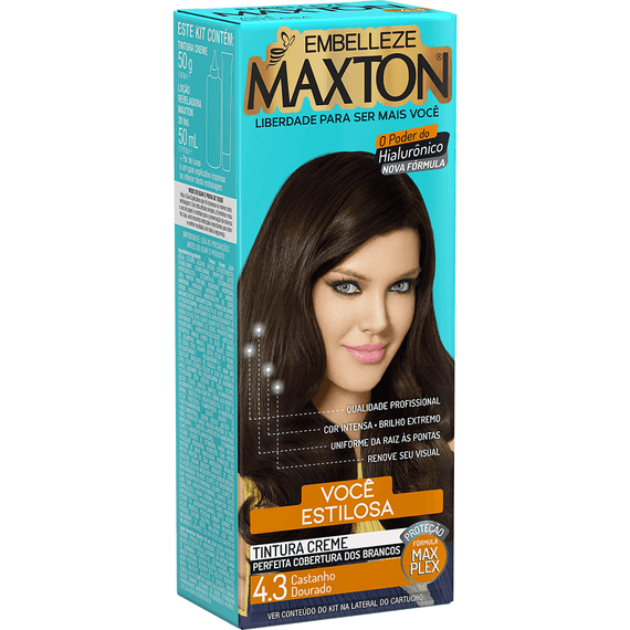 Tinta-de-Cabelo-Maxton-Voce-Estilosa-Castanho-Dourado-43-KITECONOMICO