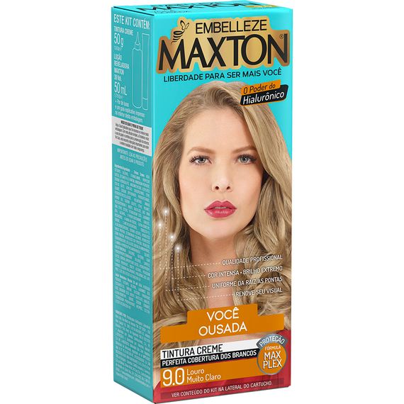 Tinta de Cabelo Maxton Super Ousada Louro Muito Claro 9.0 KIT ECONOMICO