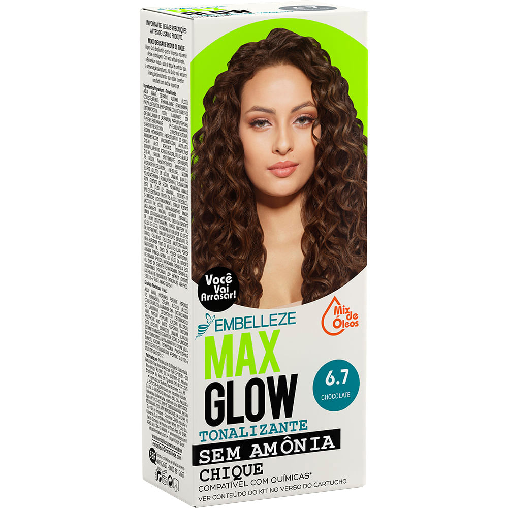 Tonalizante Vegano MaxGlow Chocolate Chic 6.7 KIT ECONOMICO