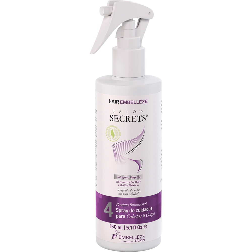 Spray Cuidado Cabelo e Corpo Salon Secrets Colágeno Vegetal 150ML