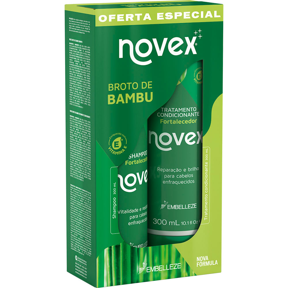 Shampoo e Condicionador Novex Broto de Bambu KIT