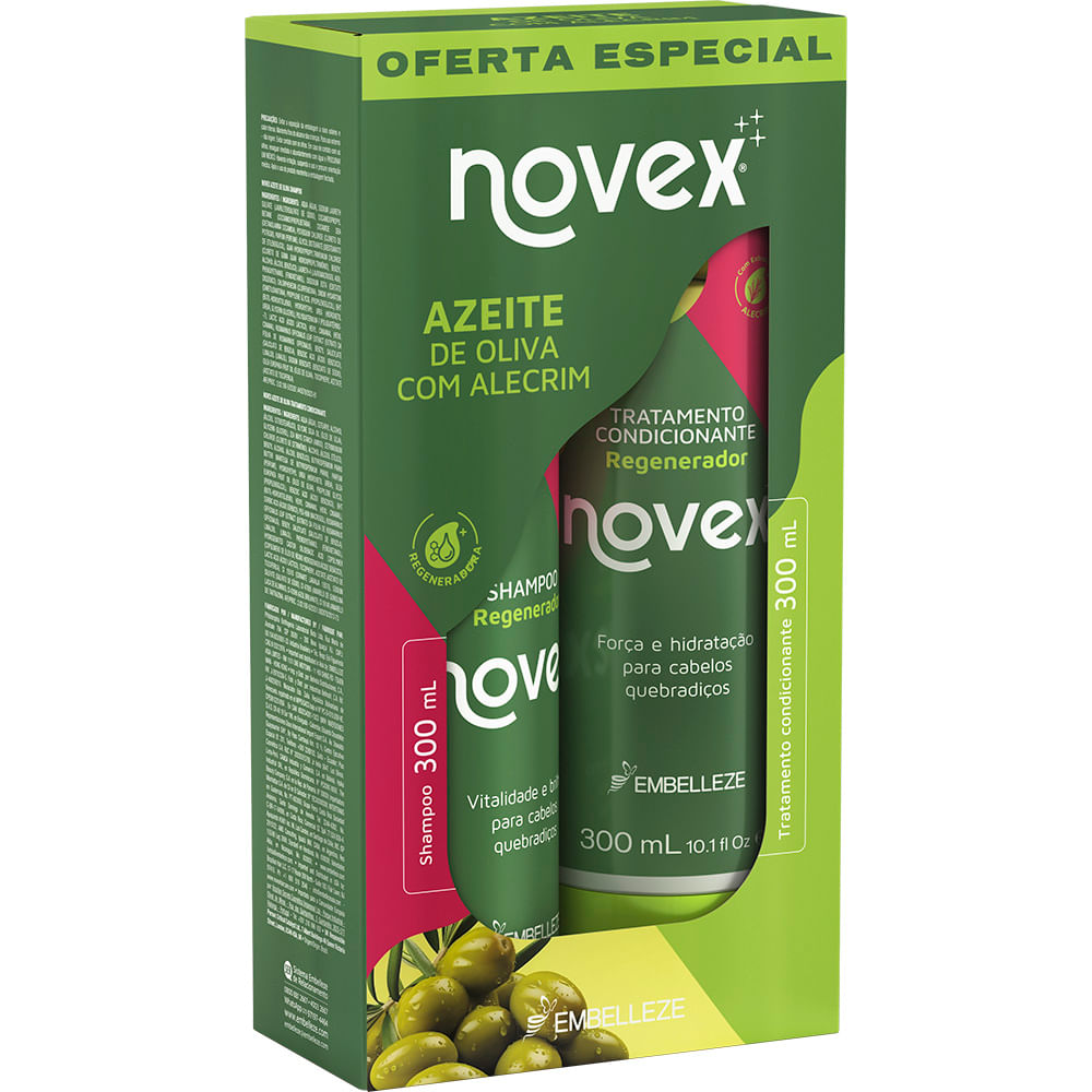 Shampoo e condicionador Novex Azeite de Oliva e Alecrim KIT