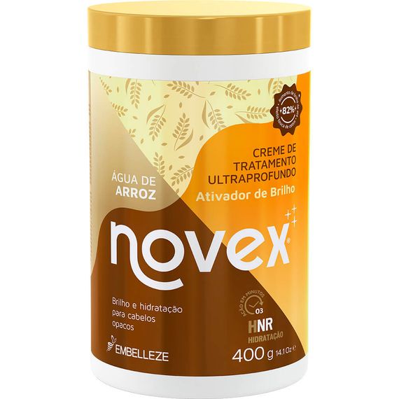 Creme de Tratamento Ultraprofundo Novex Brilho Mágico Água de Arroz 400G