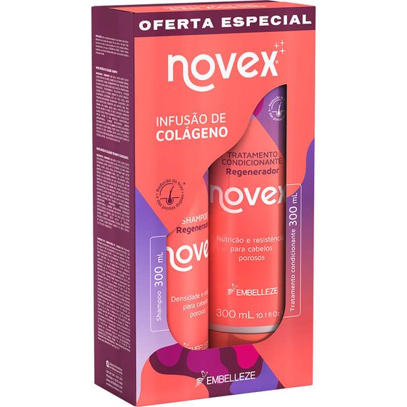 Shampoo e Condicionador Novex Infusão Colágeno KIT