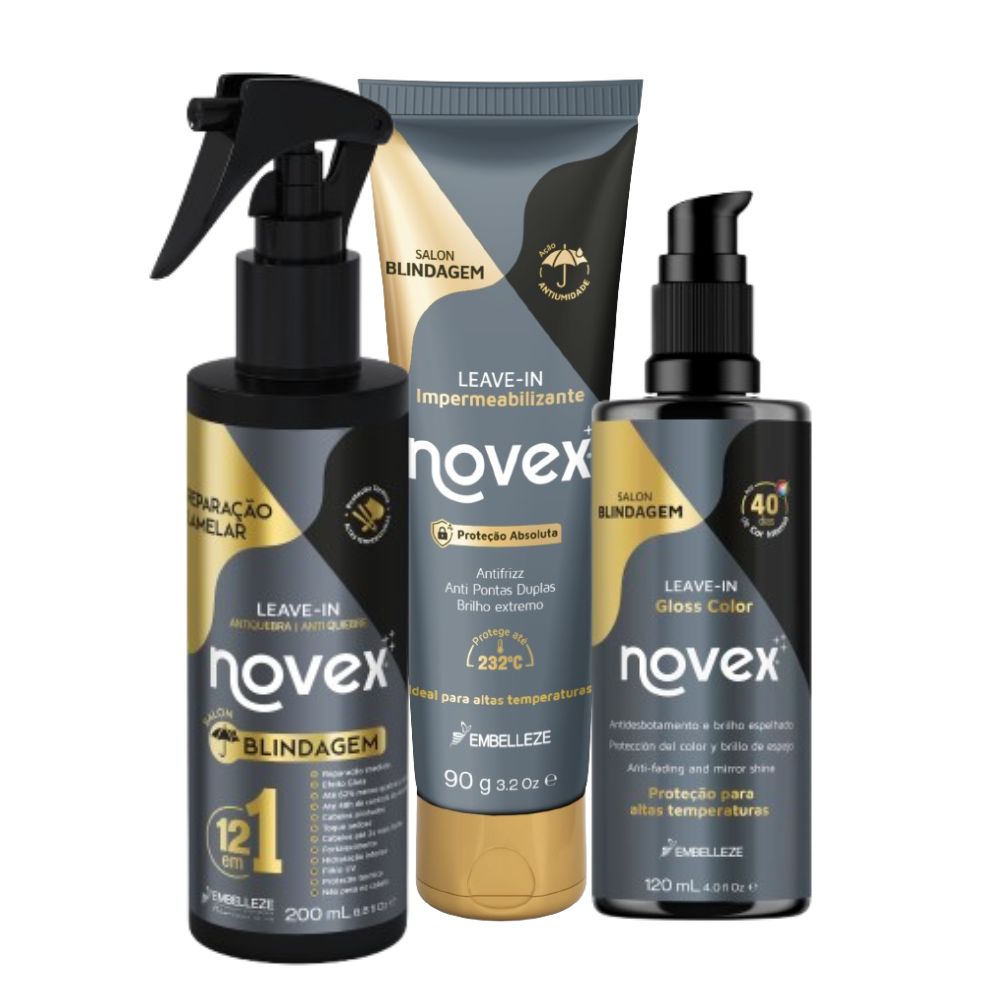 Kit Novex Leave-in Salon blindagem KIT