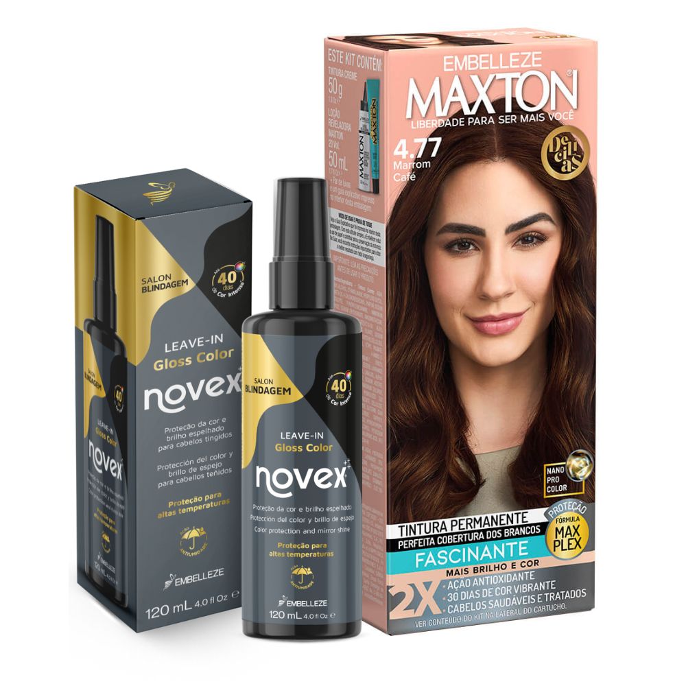 Kit Cor Radiante Maxton Delícias Marrom Café KIT