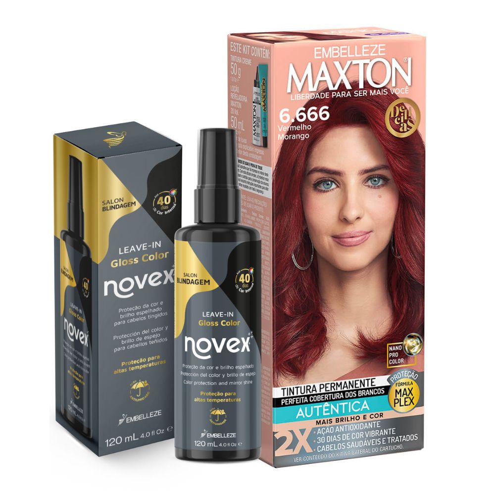 Kit Cor Radiante Maxton Delícias Vermelho Morango KIT