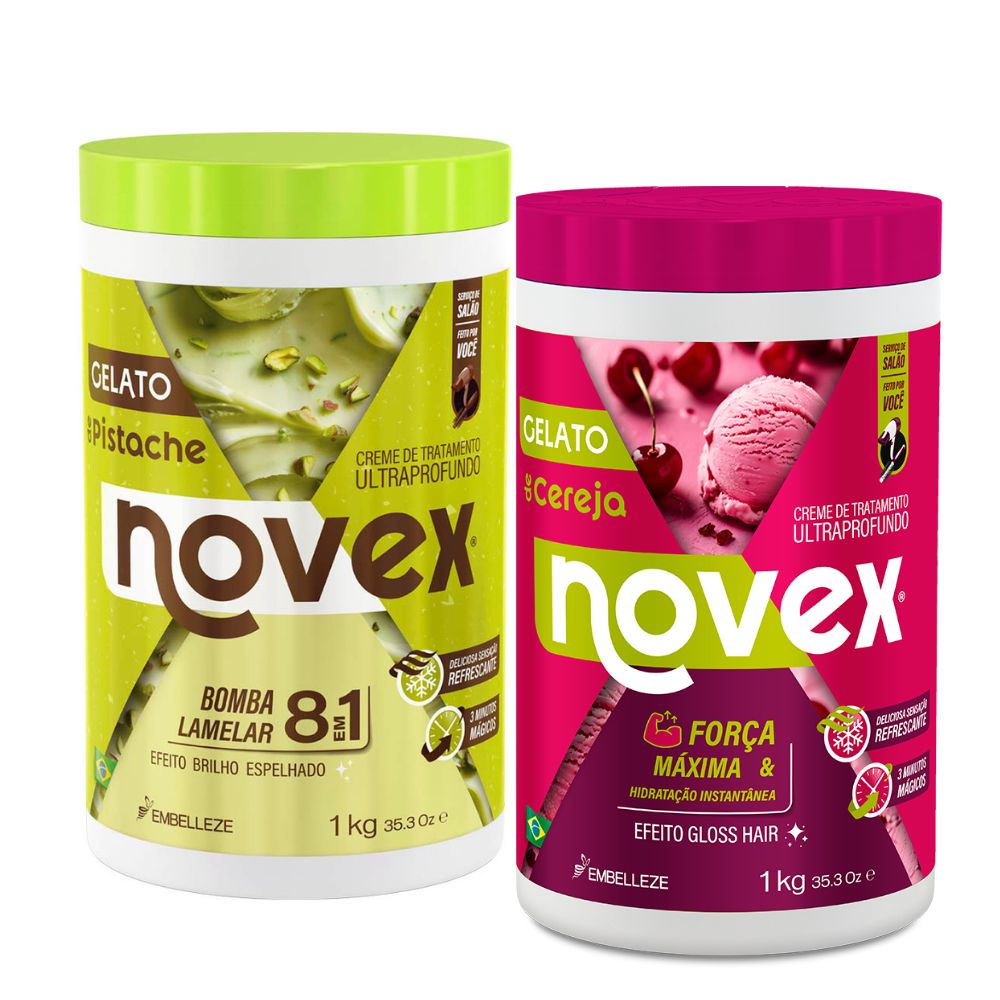 Kit Novex Gelatos de Pistache e Cereja KIT
